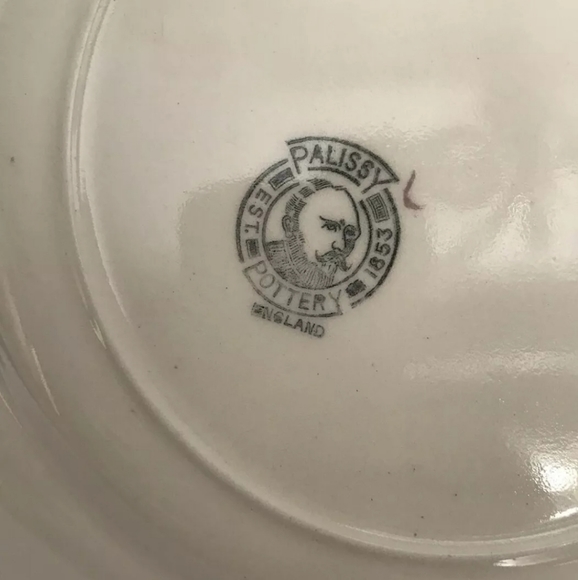 Palissy Octagon Chintz Floral Plate - Picture 3 of 4